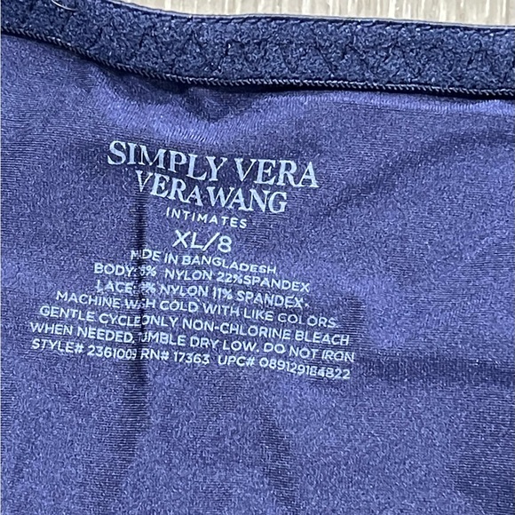 New Simply Vera Wang Navy XL Lace Underwear C31 - Picture 3 of 3